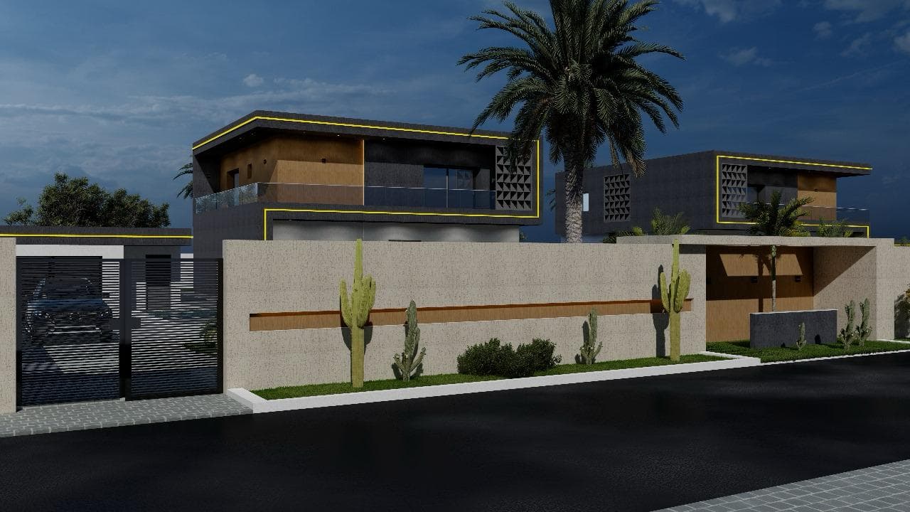 Villas Jumelles, la façade sur rue